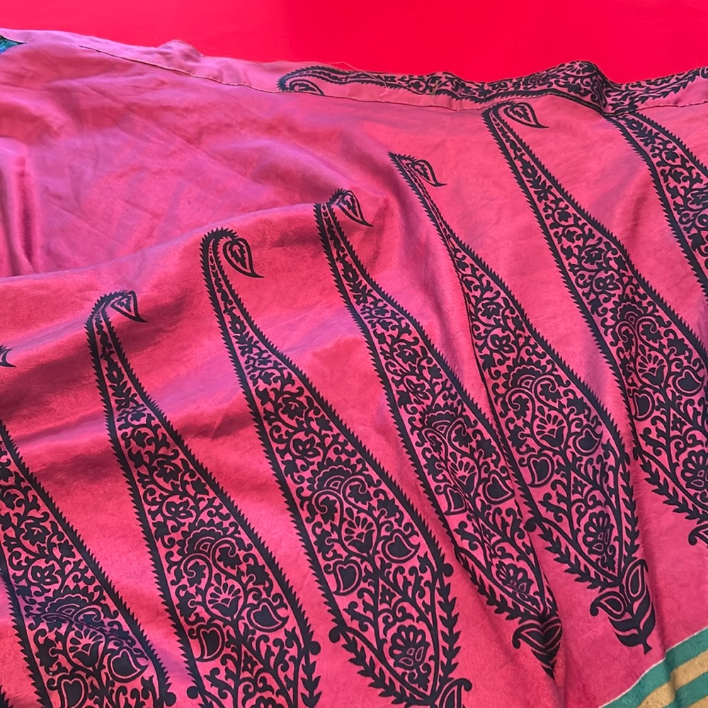 Plus size Indian print reversible maxi skirt